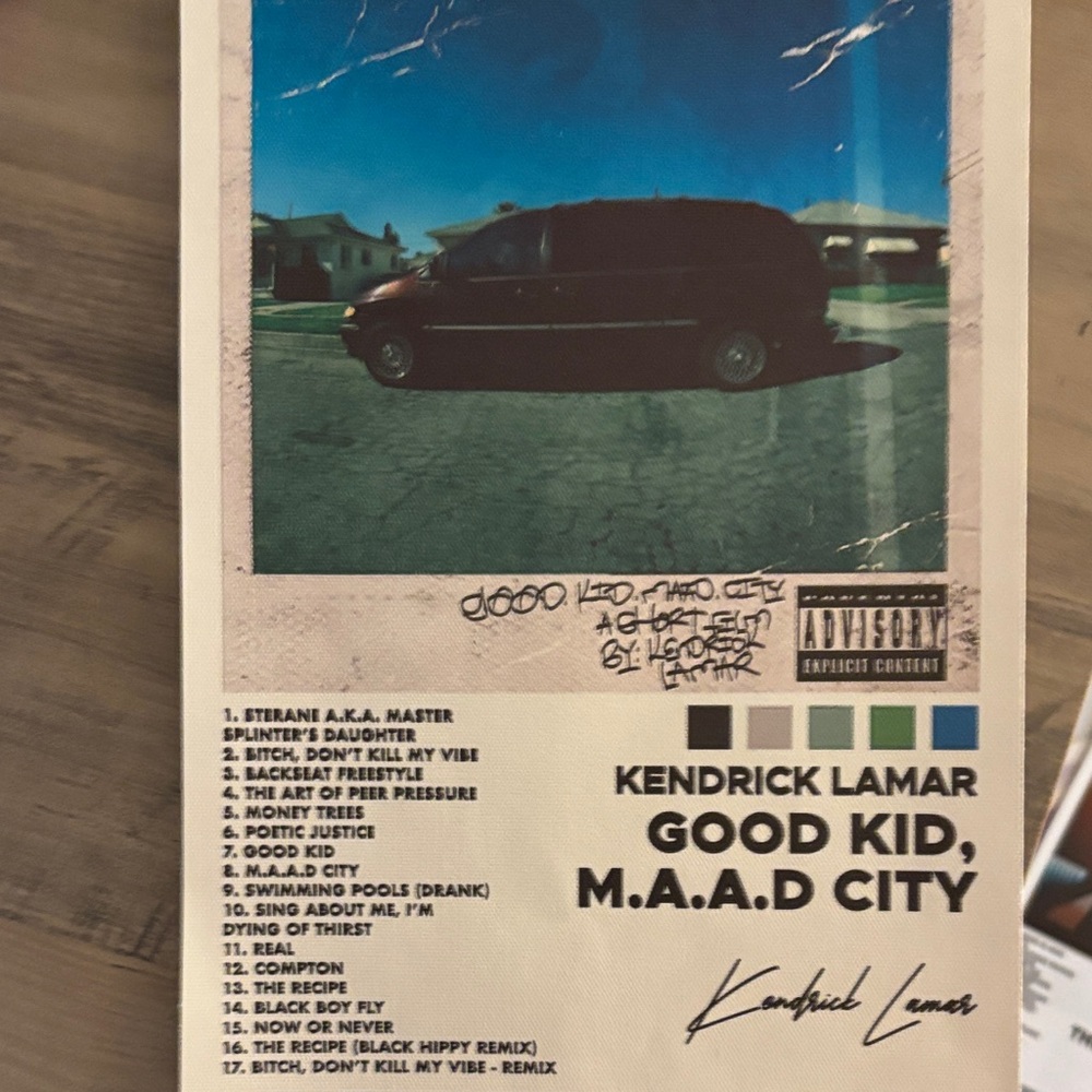 Kendrick Lamar Album Cover Poster good kid mad city